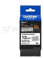 Brother TZE-S231, bílá/černá, 12mm (TZES231)