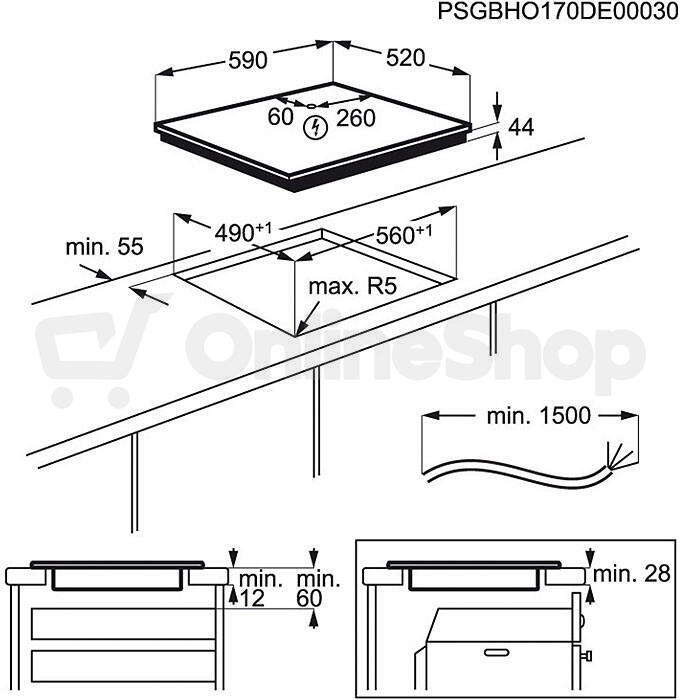 Indukční deska Electrolux EIV63440BW 600 Flex