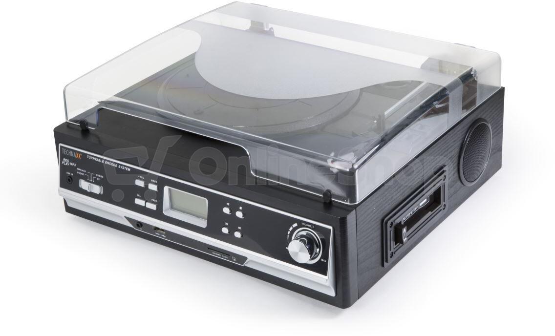 Technaxx USB gramofon/konvertor - převod gramofonových desek a audio kazet do MP3 formátu (TX-22+) (4717)