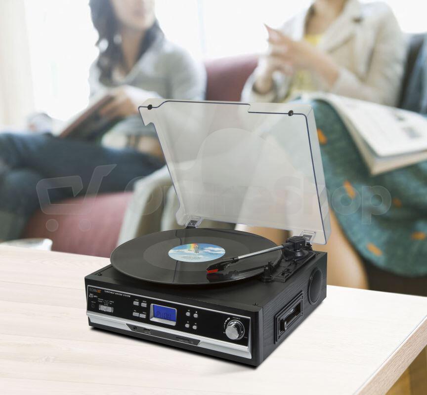 Technaxx USB gramofon/konvertor - převod gramofonových desek a audio kazet do MP3 formátu (TX-22+) (4717)