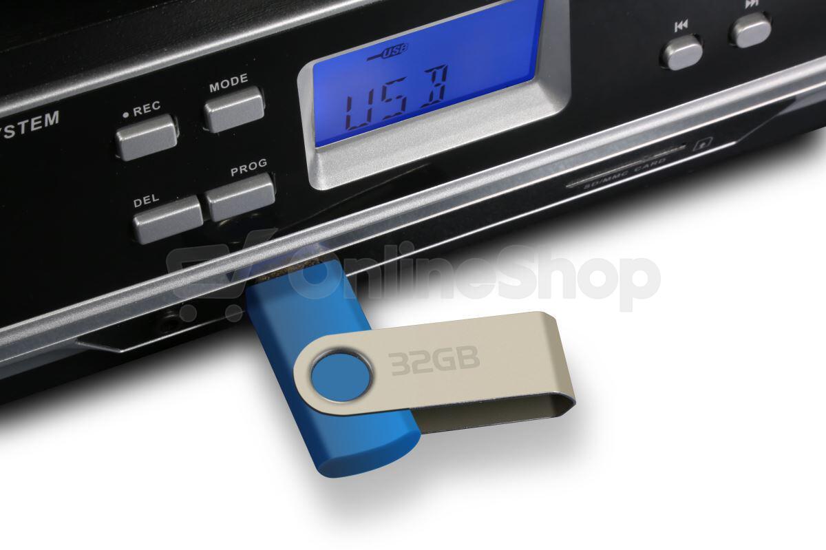 Technaxx USB gramofon/konvertor - převod gramofonových desek a audio kazet do MP3 formátu (TX-22+) (4717)