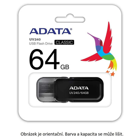 ADATA Flash disk UV240 32GB / USB 2.0 / ern (AUV240-32G-RBK)