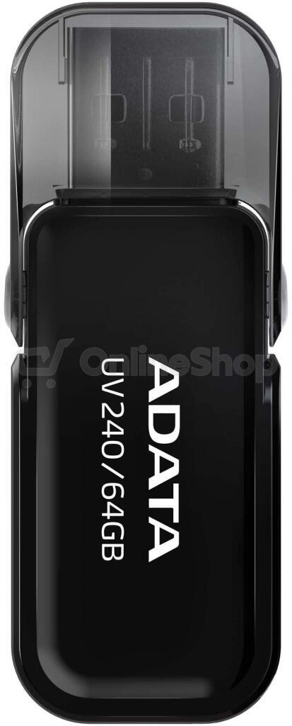 ADATA Flash disk UV240 64GB / USB 2.0 / černá (AUV240-64G-RBK)