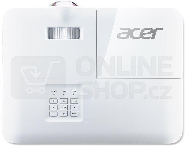 Acer S1286Hn DLP 3D ShortThrow, XGA 1024x768, 3500 ANSI, 20000:1, VGA, HDMI, RJ45, repro, 3,1Kg (MR.JQG11.001)