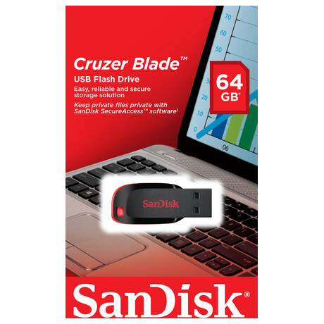 Sandisk sanDisk Cruzer Blade 64GB USB 2.0 ern (SDCZ50-064G-B35)