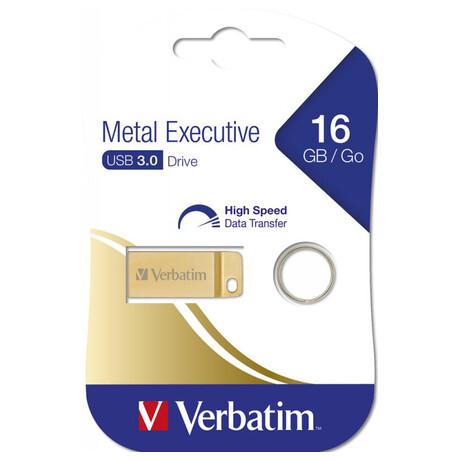 VERBATIM Flash Disk 16GB Metal Executive, USB 3.0, zlat, kovov (foto 3)