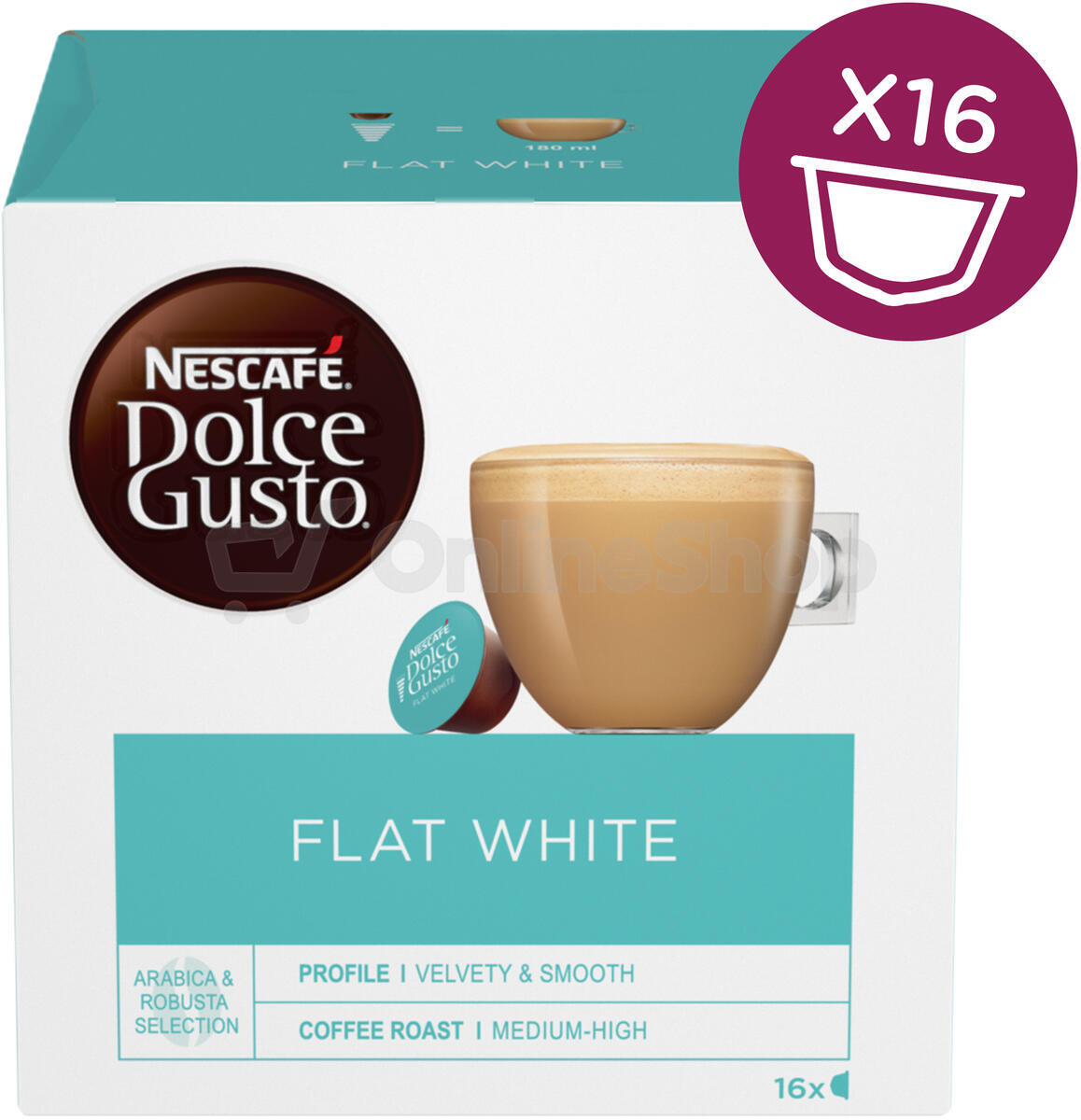 NESCAFÉ® Dolce Gusto® Flat White kávové kapsle 16 ks
