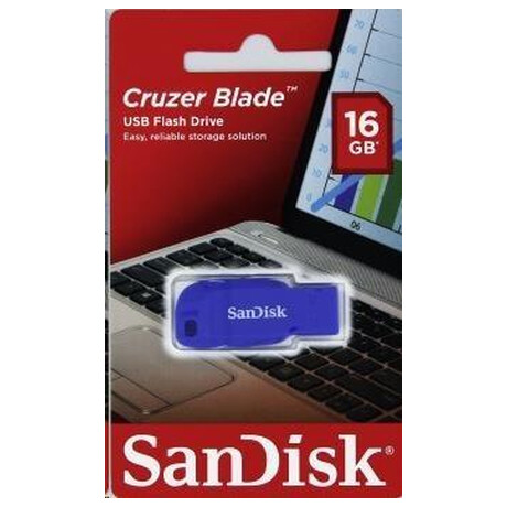 SanDisk Flash Disk 16GB Cruzer Blade, USB 2.0, modr (foto 3)