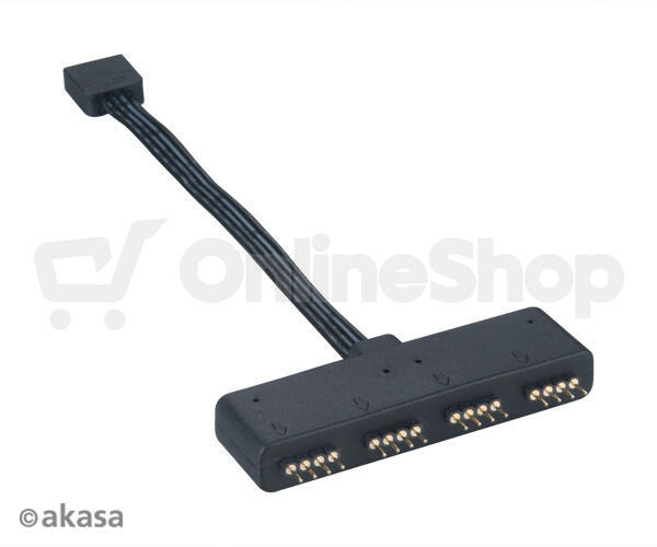 AKASA - RGB LED splitter, 4-pin (AK-CBLD02-10BK)
