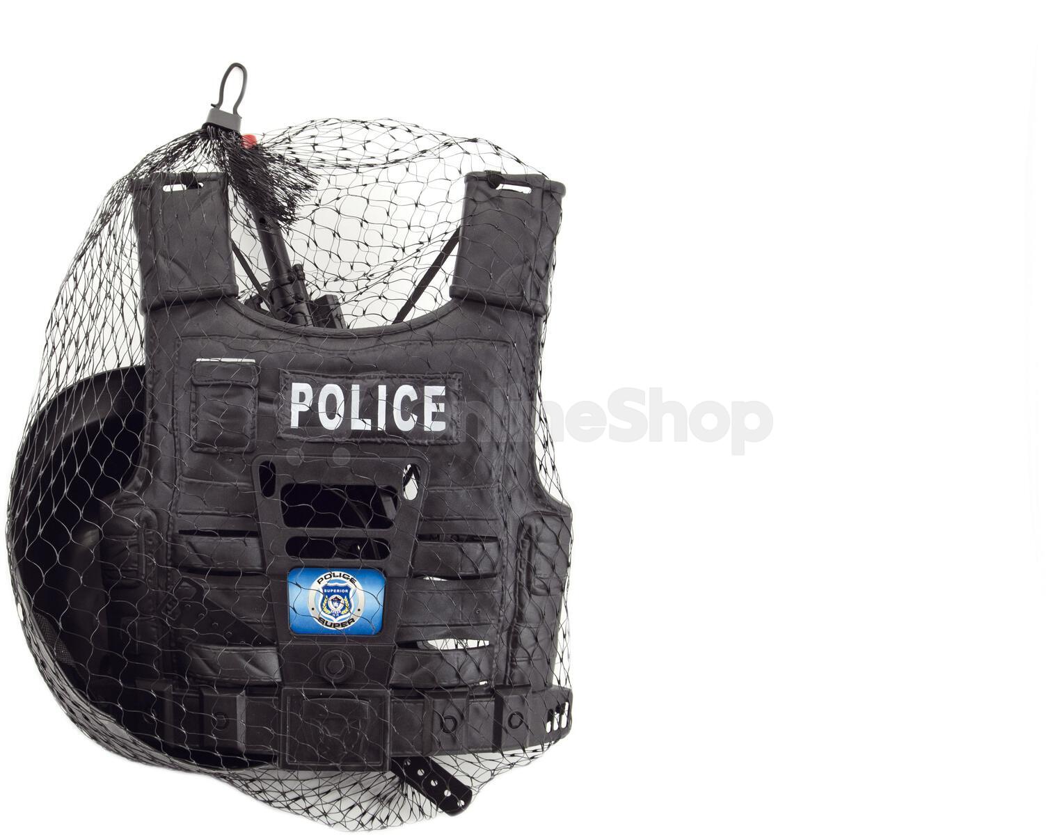 Policejní sada Teddies pistole, přilba a doplňky