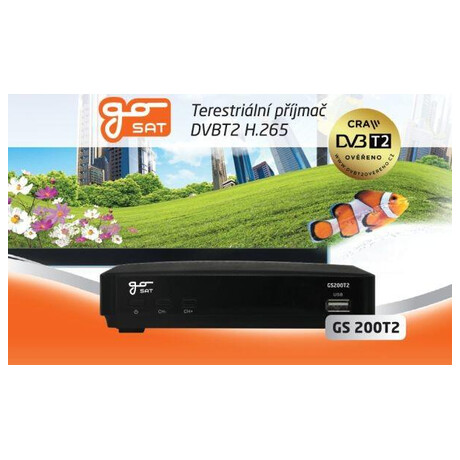 DVB-T/T2 přijímač GoSAT GS200DVBT2