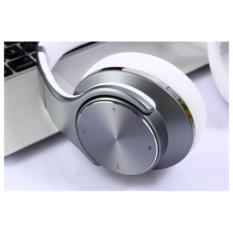 Bluetooth sluchátka s mikrofonem EVOLVEO SupremeSound E9, stříbrné (SD-E9-DG)