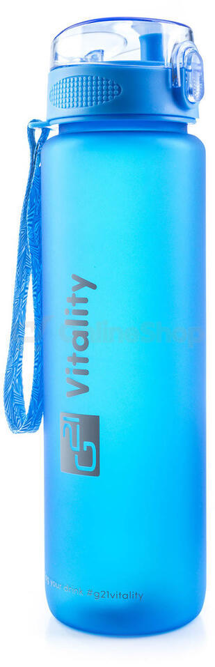 Láhev G21 na pití, 1000 ml, modrá-zmrzlá
