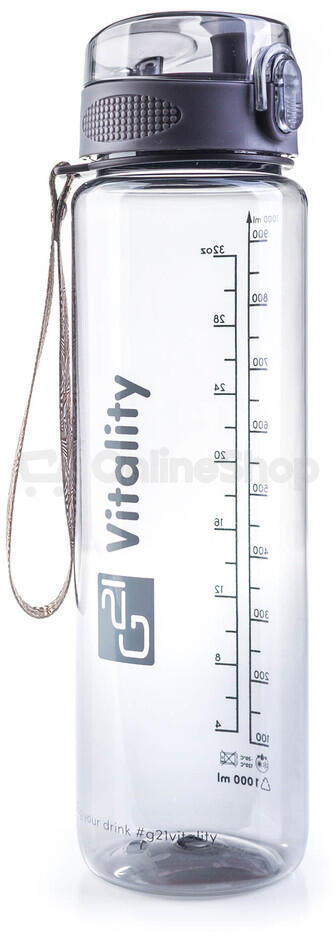 Láhev G21 na pití, 1000 ml, šedá