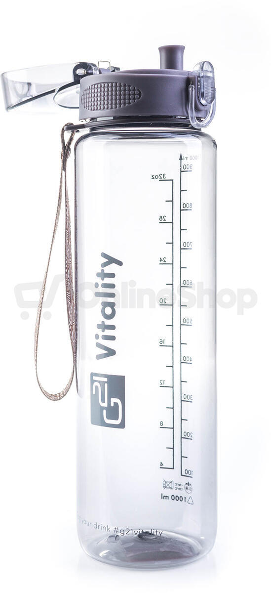 Láhev G21 na pití, 1000 ml, šedá