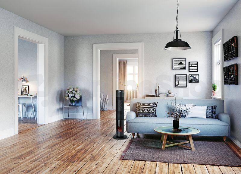 Teplovzdušný ventilátor s imitací ohně - DOMO DO7345H