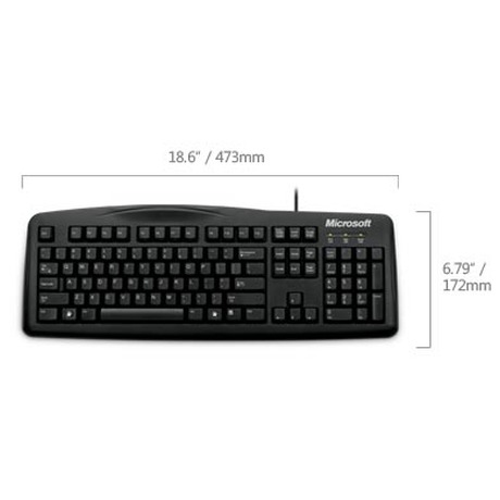 Klávesnice Microsoft Wired Keyboard 200 CZ/SK - černá