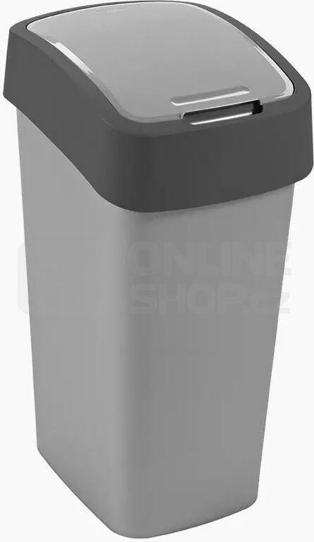 Odpadkový koš Curver FLIPBIN šedý 29x65x38 cm, 45L