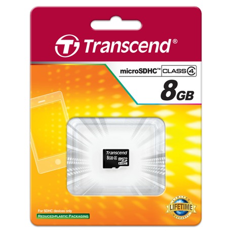 Paměťová karta Transcend MicroSDHC 8GB Class4 - Transcend MicroSDHC 8GB Class4 (foto 2)