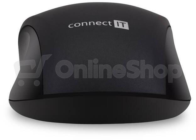 CONNECT IT "MUTE" bezdrátová optická tichá myš, USB, (+ 1x AA baterie zdarma), černá (CMO-2230-BK)