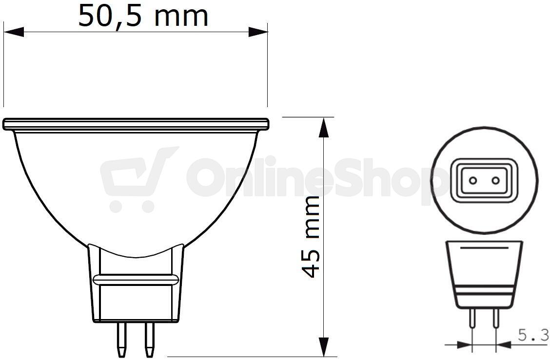 CorePro LEDspot ND 7-50W 827 MR16 36DLED Žárovka 7W 521lm Philips