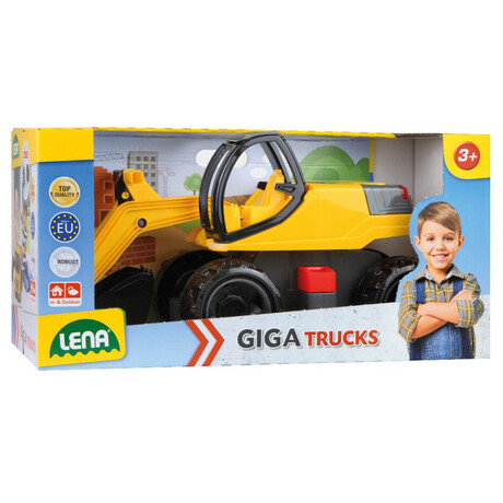 Lena Bagr lutoern Giga Trucks plast 80cm v krabici 70x35x29cm