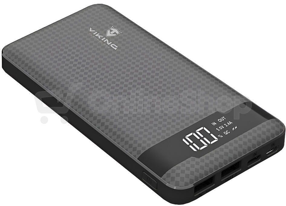 Viking powerbanka PN-961PD, QC3.0, 10000 mAh, černá (PN961B)