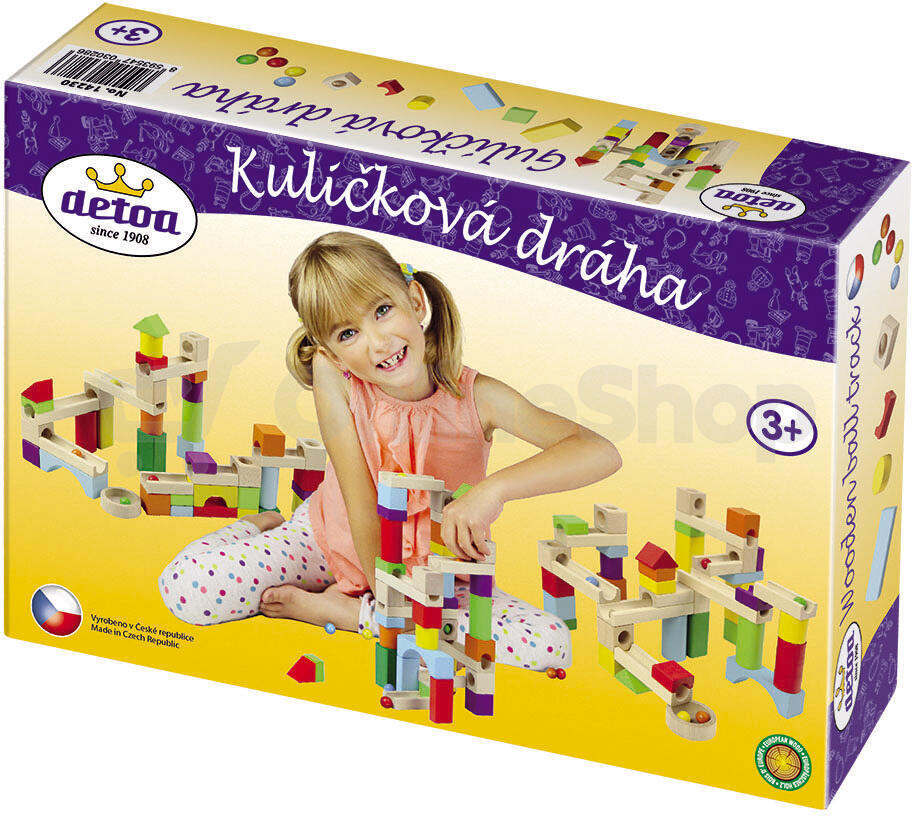 Kuličková dráha Detoa dřevo 58ks