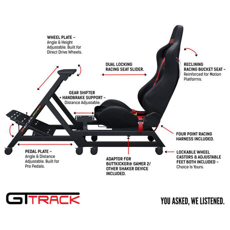 Next Level Racing GT Track Racing Simulator, zvodn kokpit (NLR-S009)