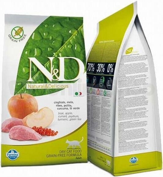 N&D GF CAT Adult Boar & Apple 5kg