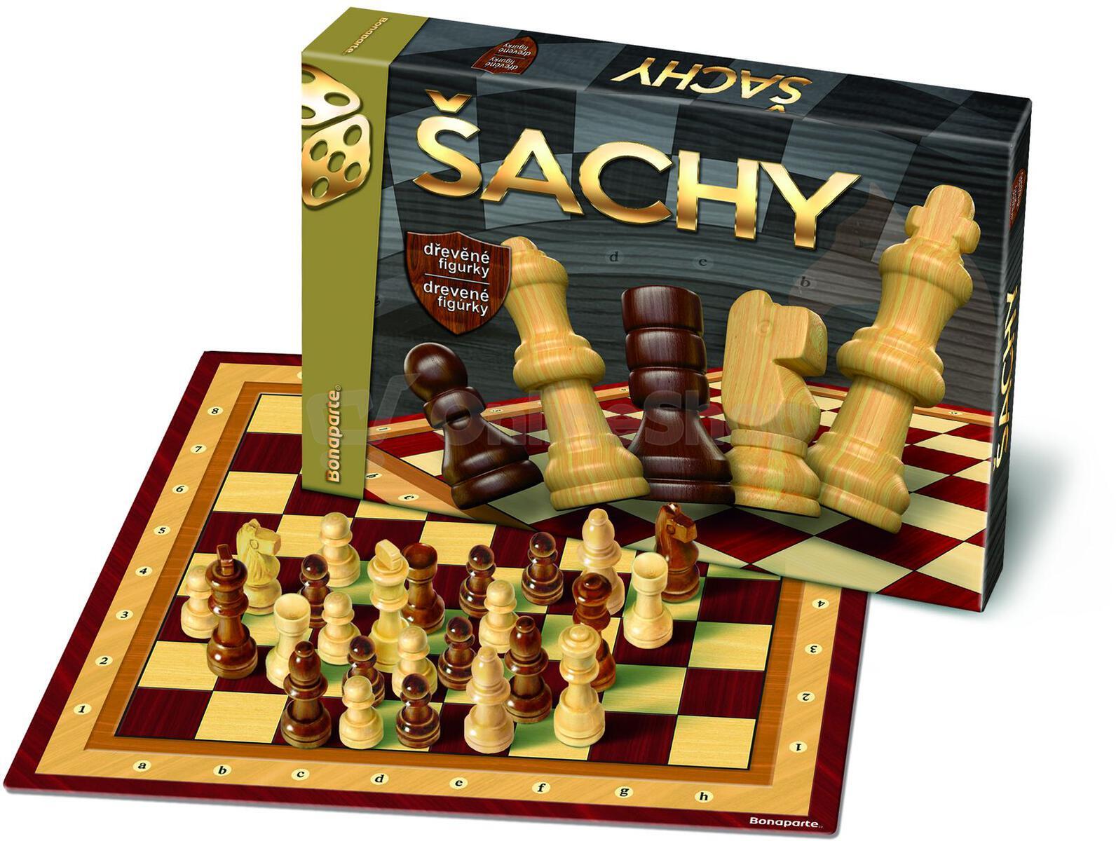 Společenská hra Bonaparte Šachy, dřevěné figurky