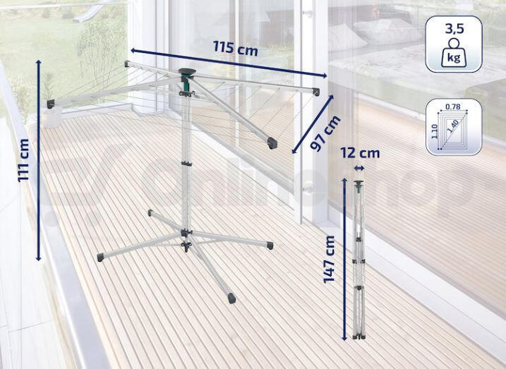 Sušák na prádlo LinoPop-Up 140 cm LEIFHEIT