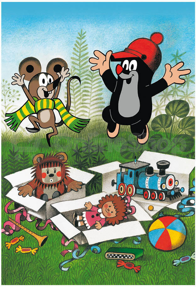 Puzzle Dino Krtek se Raduje, 2 x 48 dílků
