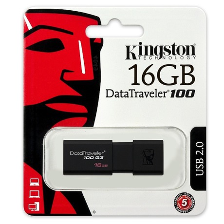 Flash USB Kingston DataTraveler 100 G3 16GB USB 3.0 - černý - Kingston 16GB (foto 1)
