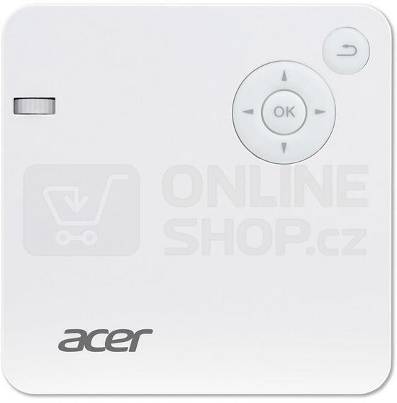 Acer C202i LED, WVGA (854x480), 300 ANSI, 5000:1,HDMI, repro 1x1W, WiFi, 0.35kg, zabudovaná baterie (MR.JR011.001)