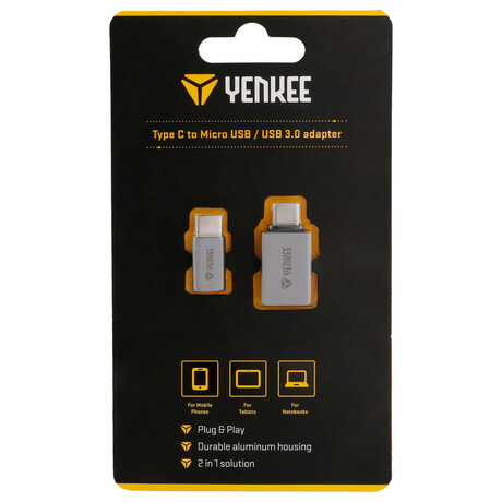 Adaptér Yenkee YTC 021 USB C na Micro USB,USB A