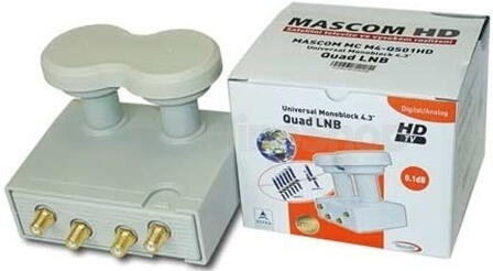 AB-COM LNB Mascom Monoblock 4,3 Quad MC M4-QS03 (MASCOM QUAD 4,3)