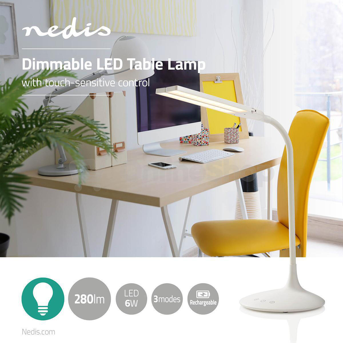 LED Stolní lampa NEDIS LTLG3M1WT4