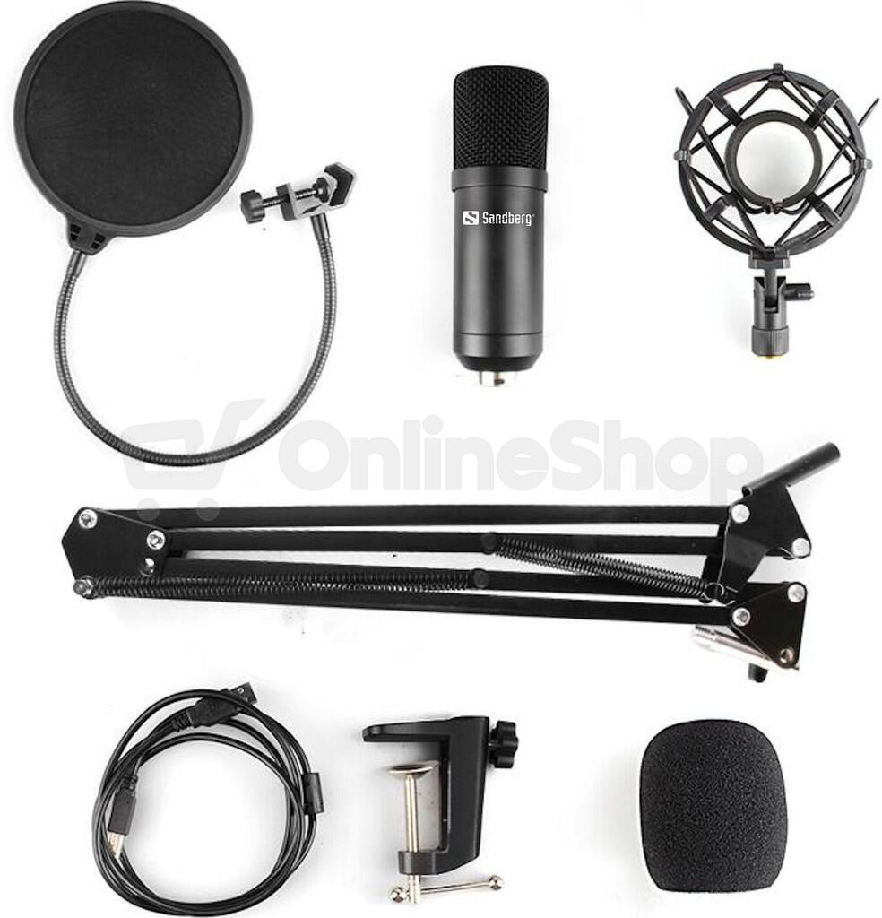Sandberg Streamer USB mikrofon Kit, černý (126-07)