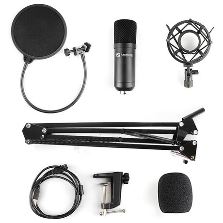 Sandberg Streamer USB mikrofon Kit, černý (foto 1)