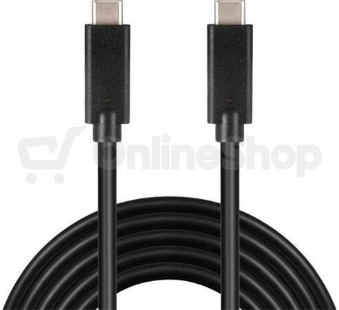 PREMIUMCORD USB-C kabel ( USB 3.1 generation 2, 3A, 10Gbit/s ) černý, 1m (ku31cg1bk)