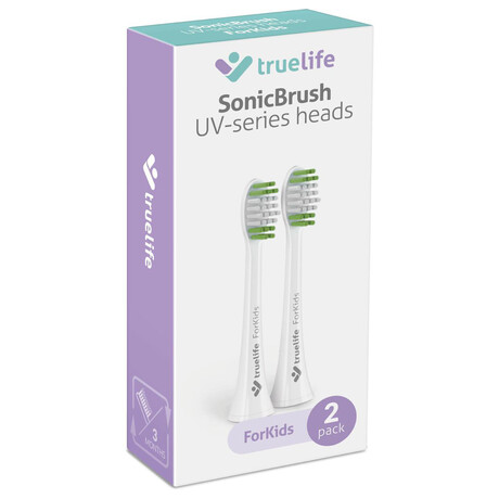 TrueLife SonicBrush UV-series heads ForKids white 2 pack