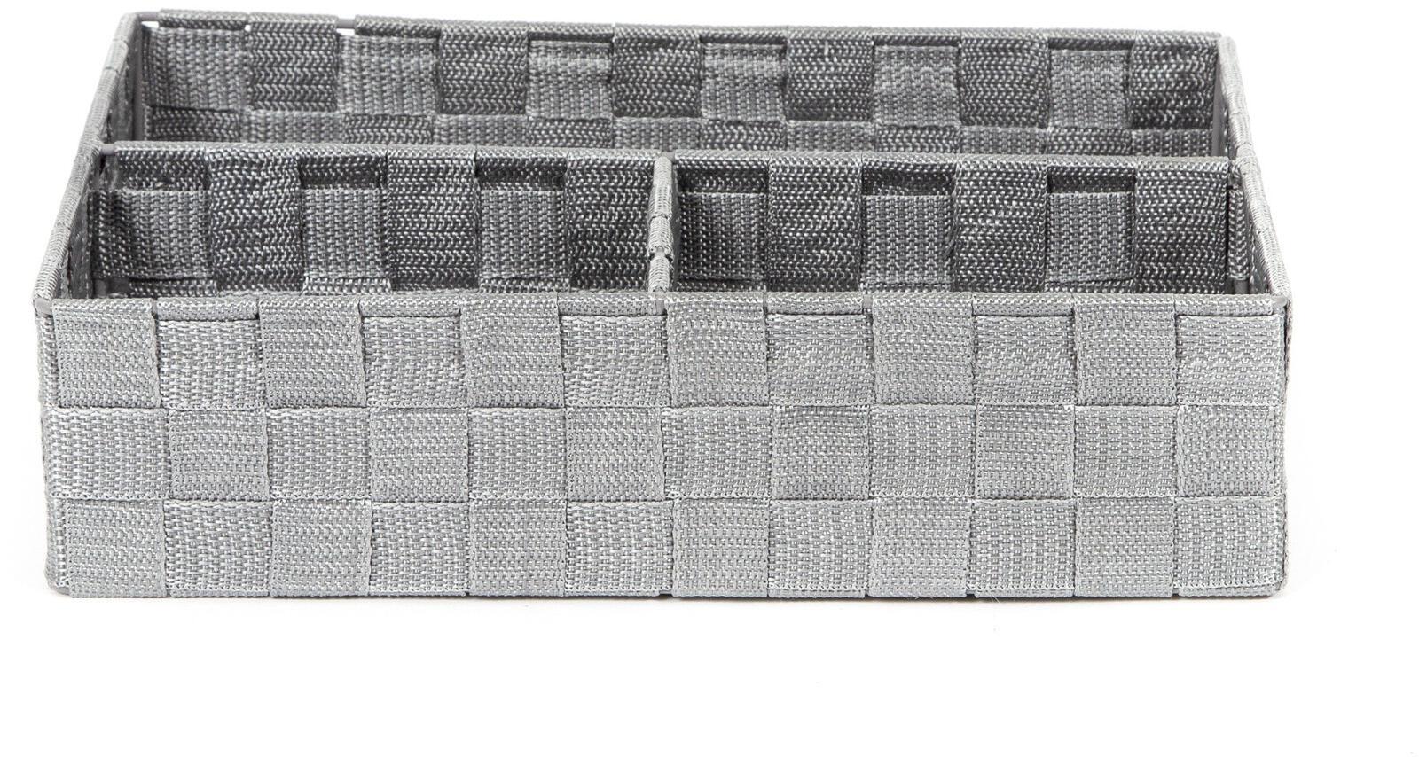 Organizér na prádlo a doplňky Compactor TEX - 3 dílný, 32 x 25 x 8 cm, šedý
