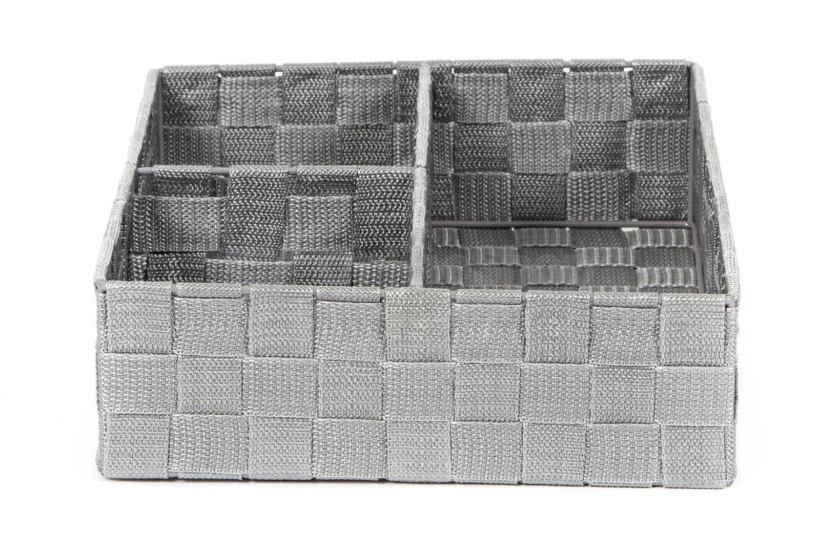 Organizér na prádlo a doplňky Compactor TEX - 3 dílný, 32 x 25 x 8 cm, šedý