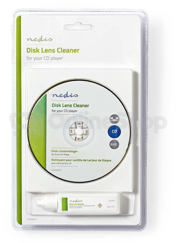 Sada na snadné a bezpečné čištění optiky CD a DVD přehrávačů NEDIS, 20 ml
