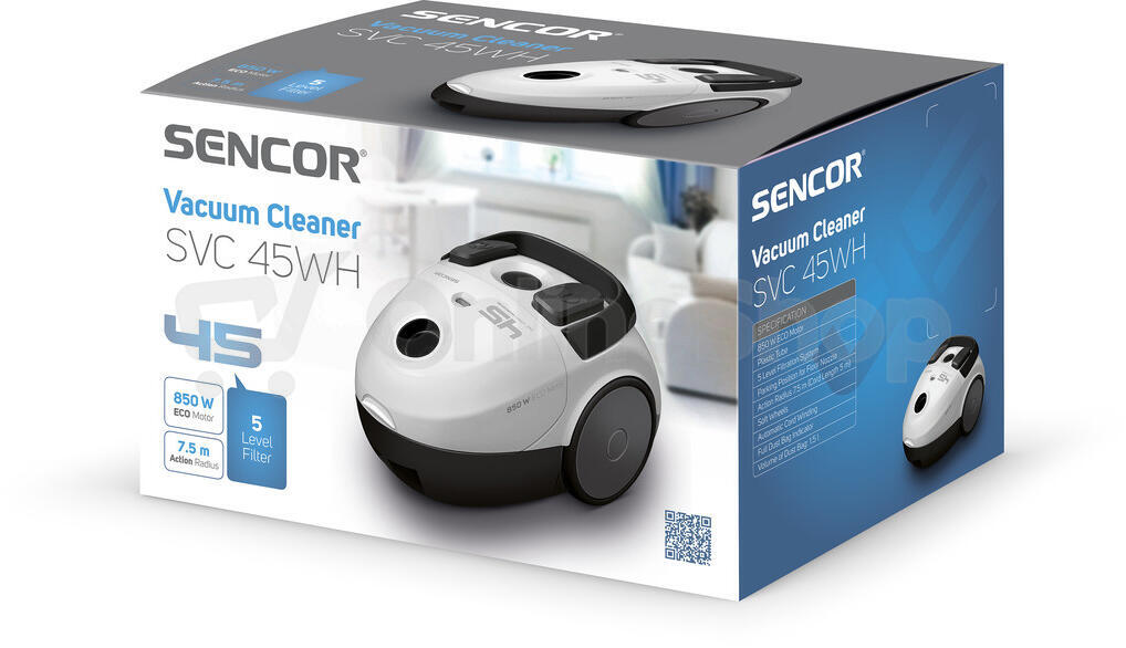 Sáčkový vysavač Sencor SVC 45RD-EUE3