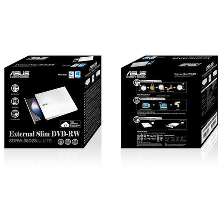 Asus SDRW-08D2S-U Lite bílá DRW USB-A +&nbsp;software (foto 3)