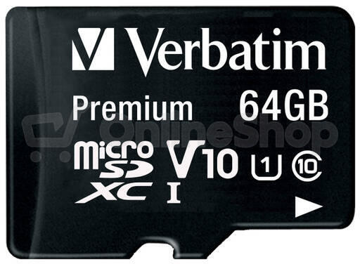 MicroSDXC 64GB CL10 UHS-I 44084 Verbatim