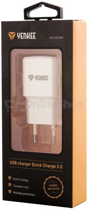 Nabíječka do sítě Yenkee YAC 2023WH USB 3.0