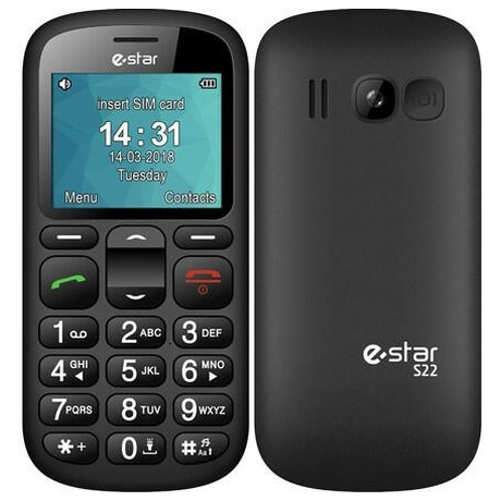 eStar S22 Single SIM, černý (foto 1)